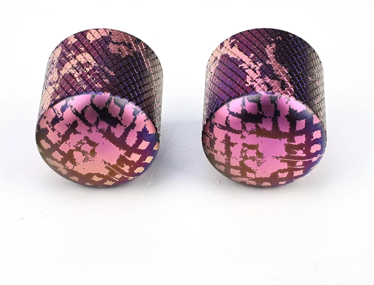 2pcs Titanium Purple Guitar Bass Cntrol Knobs Fit MusicMan,Lakla<wbr/>nd,Dean,ESP LTD