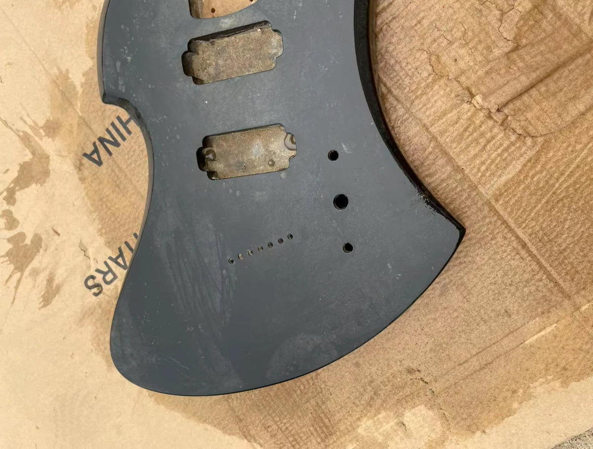 Black 7 String Guitar Body Fit Mockingbird DIY Project