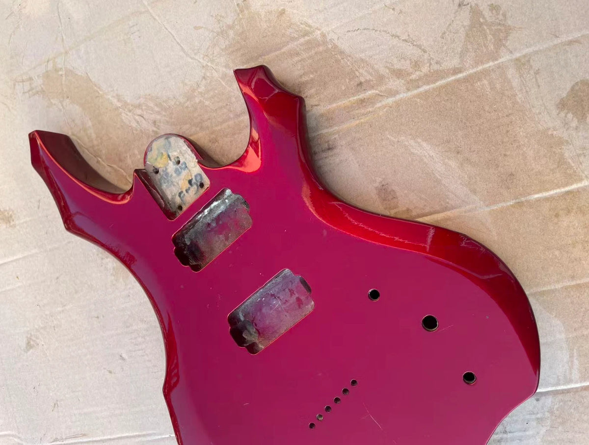 Metallic Red HH Guitar Basswood Body, String Through