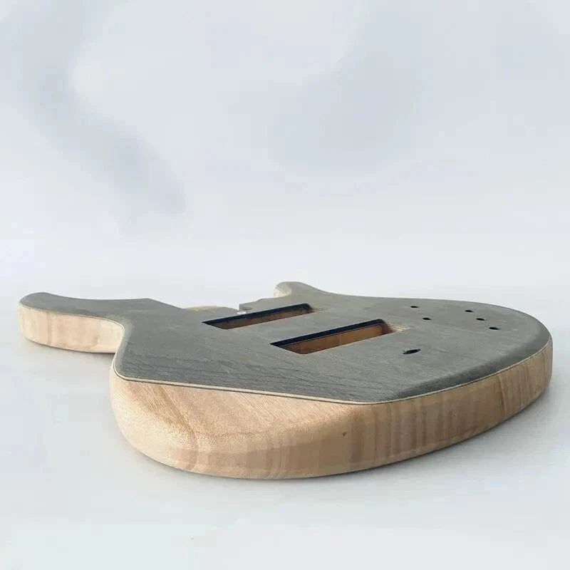 Mahogany Wood Bass Guitar Body with Walnut Top