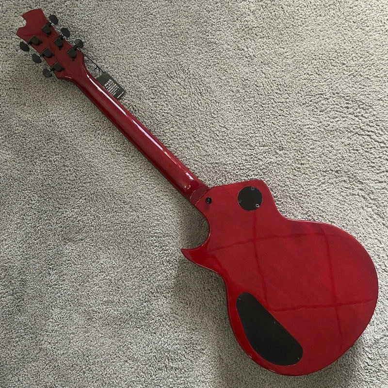 Xavier Transparent Red Single Cut Electric Guitar, Needs Rewiring