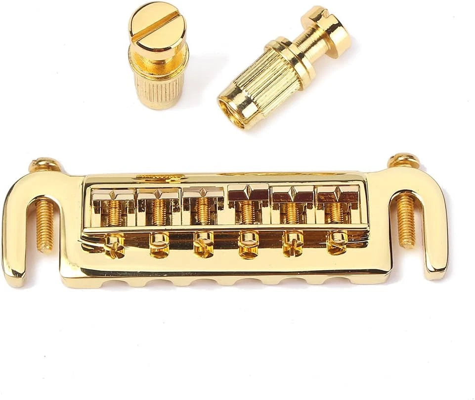 Gold Guitar Wraparound Tune-O-Matic Bridge Fit Epiphone,Ibane<wbr/>z,Gibson,PRS,B<wbr/>urny