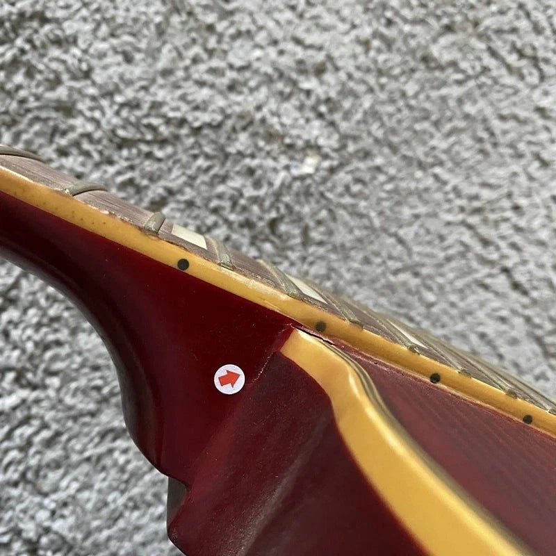 DeVille Red Tiger Maple Top Guitar Body, Rosewood Fingerboard Neck