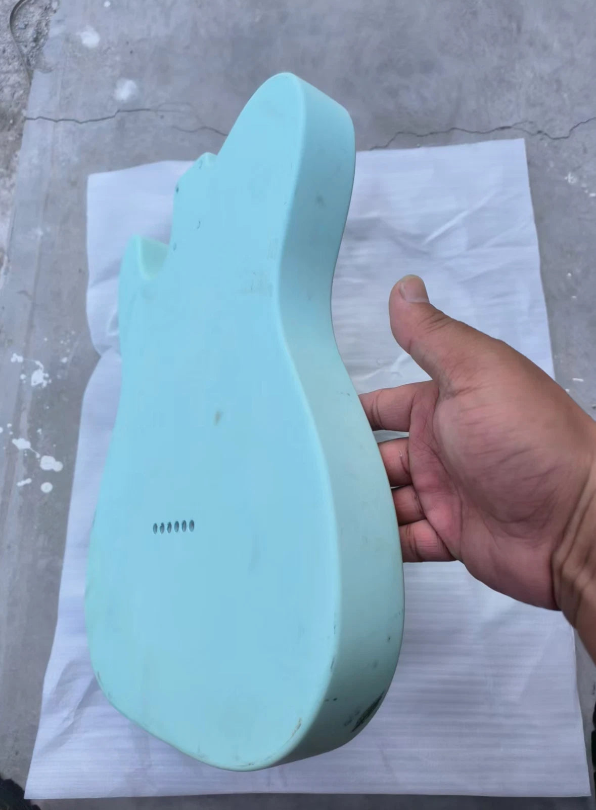 Blue Poplar Wood Tele Guitar Body