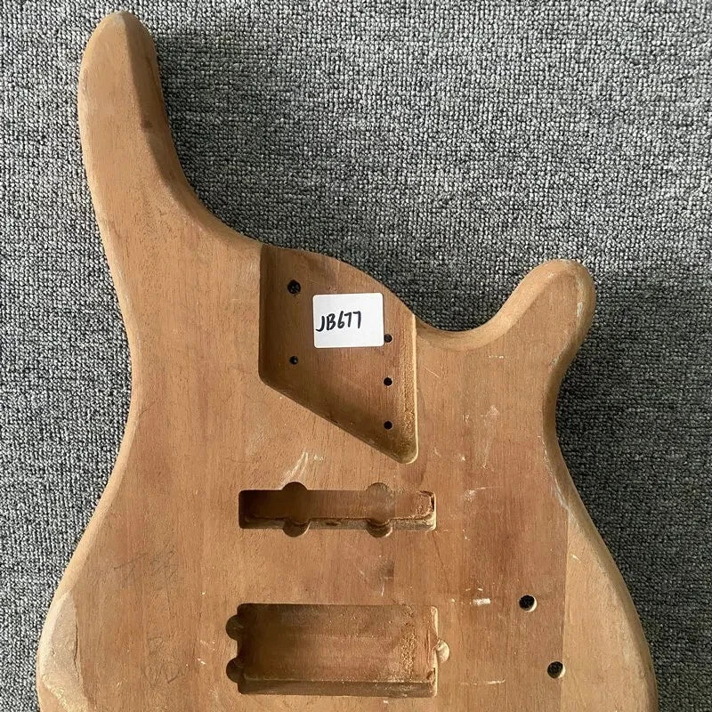 Mahogany Wood Electric Bass Unfinished Body DIY Project