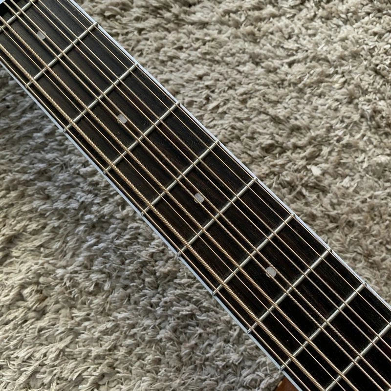10 String Crossover Acoustic Electric Guitar, Solid Red Pine Top