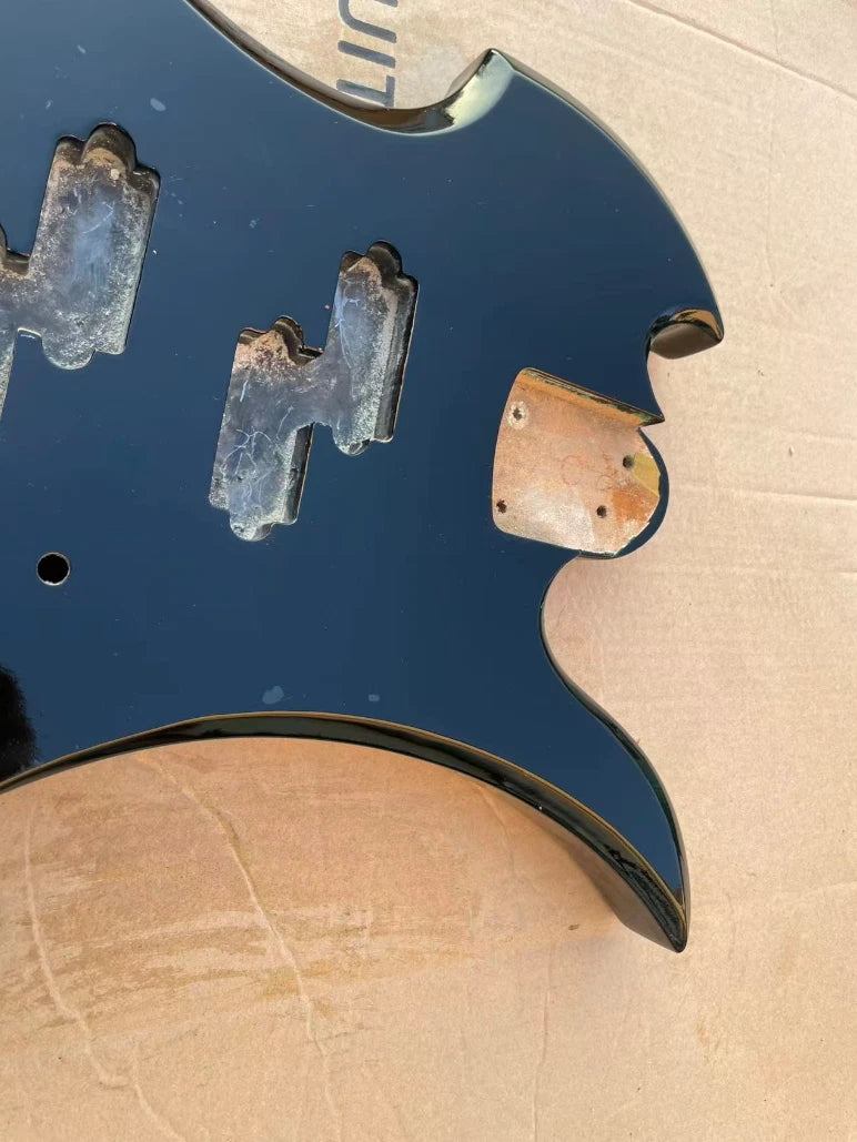 Black 4 String Bass Basswood Body Fit Mockingbird