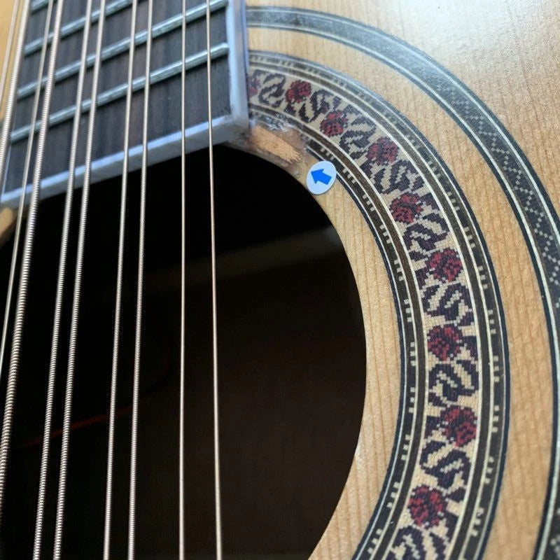 10 String Crossover Acoustic Electric Guitar, Solid Red Pine Top