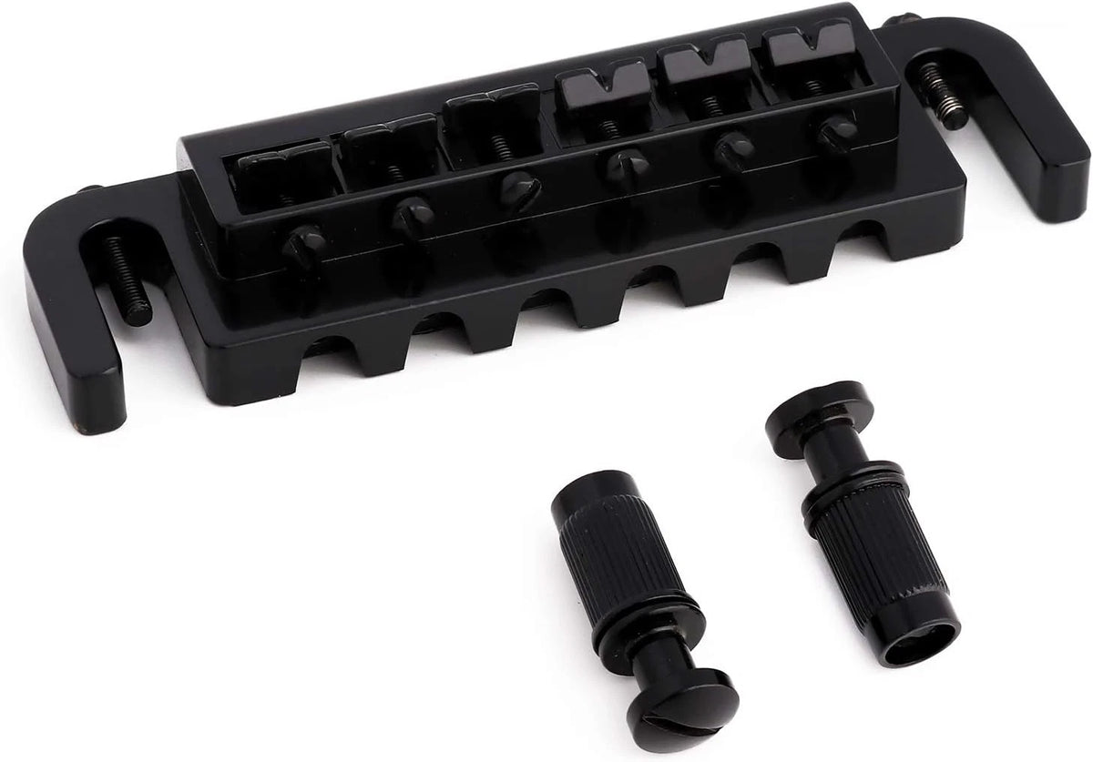 Black Guitar Wraparound Tune O Matic Bridge Fit Epiphone Les Paul LP SG