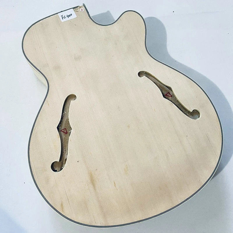 Spruce Wood Top Full Hollow Body Jazz Guitar DIY Project