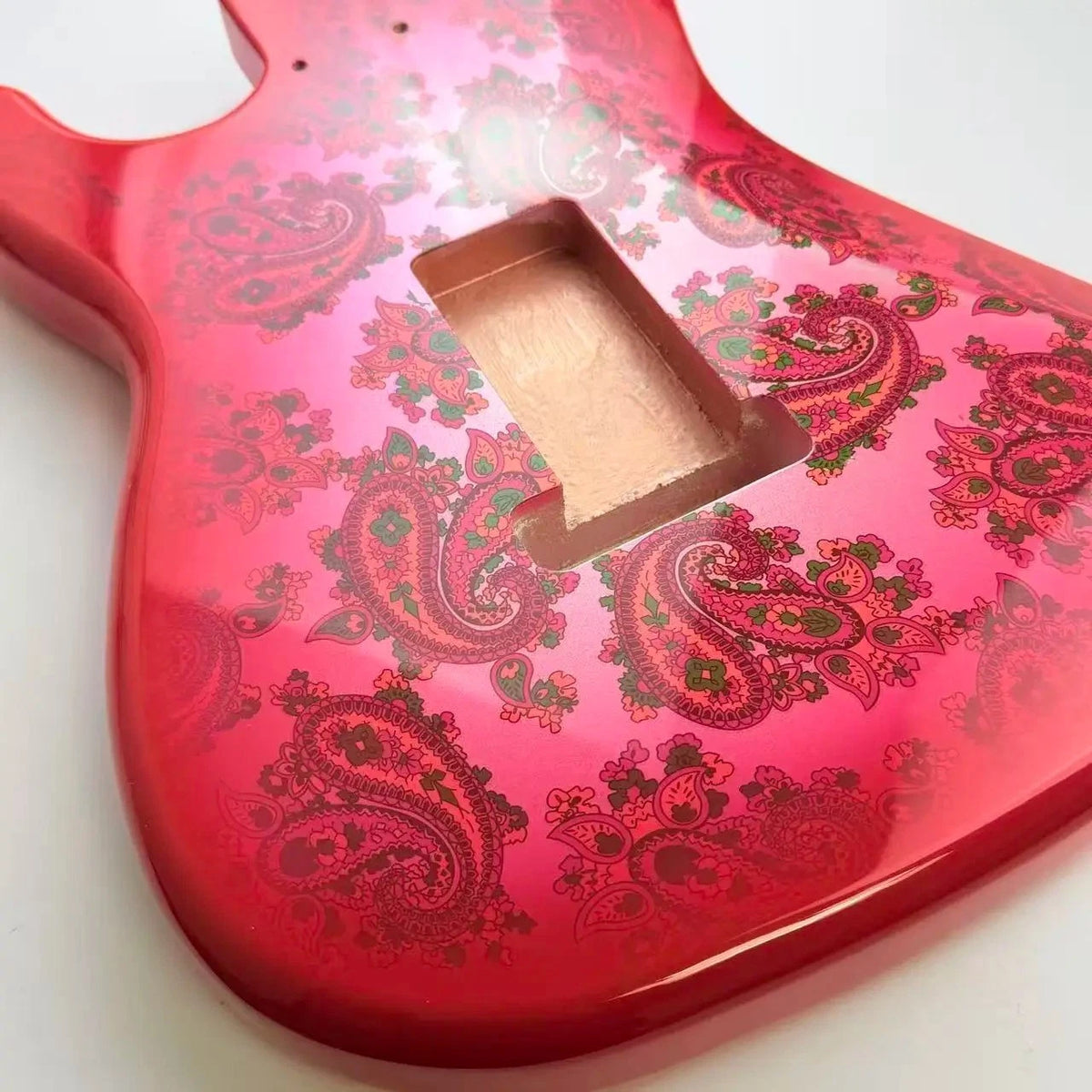 Alder Wood Red Paisley Guitar Body Fit ST