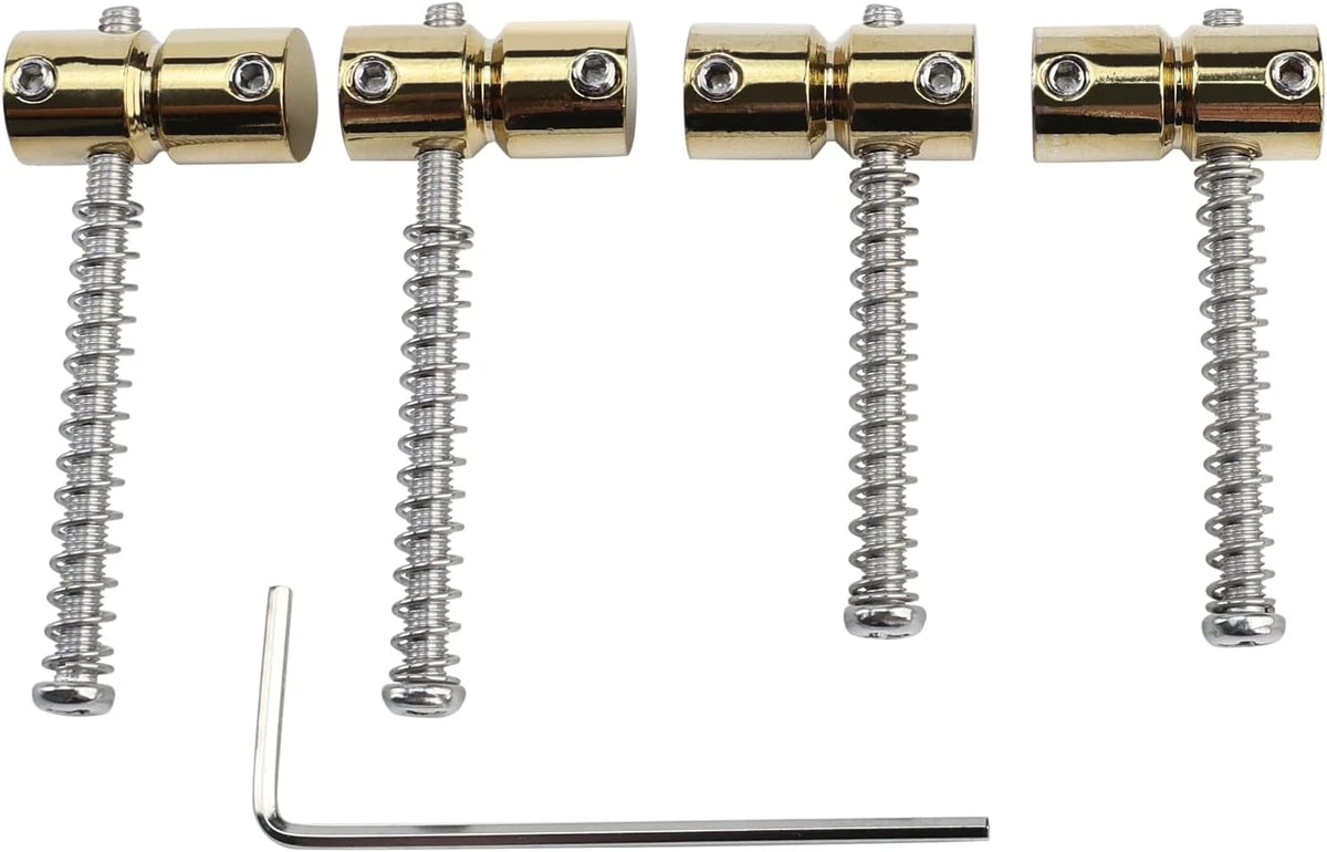 4pcs Brass Bass Guitar Bridge Saddles Fit Precision/Jazz Bass