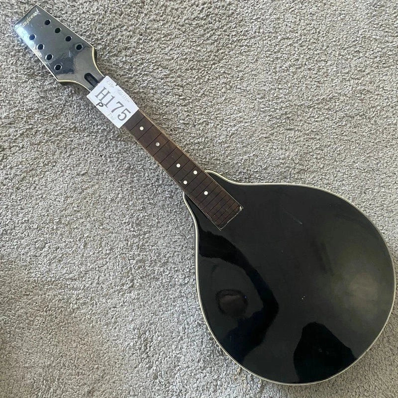 Black 8 String Mandolin Project, Spruce Top, Mahogany Body, Rosewood Fingerboard