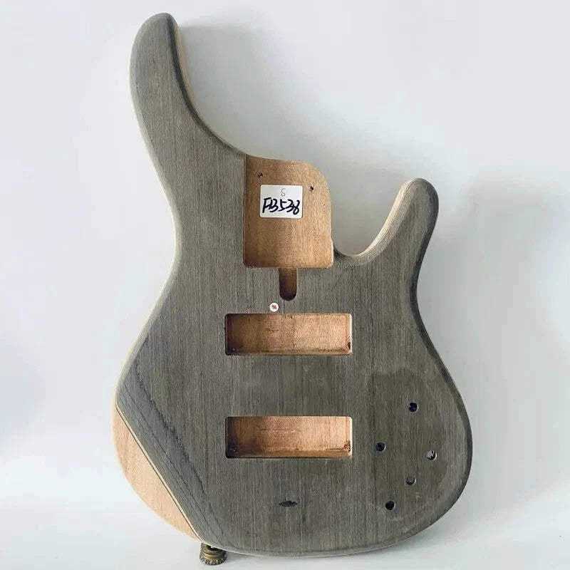 Mahogany Wood Bass Guitar Body with Walnut Top
