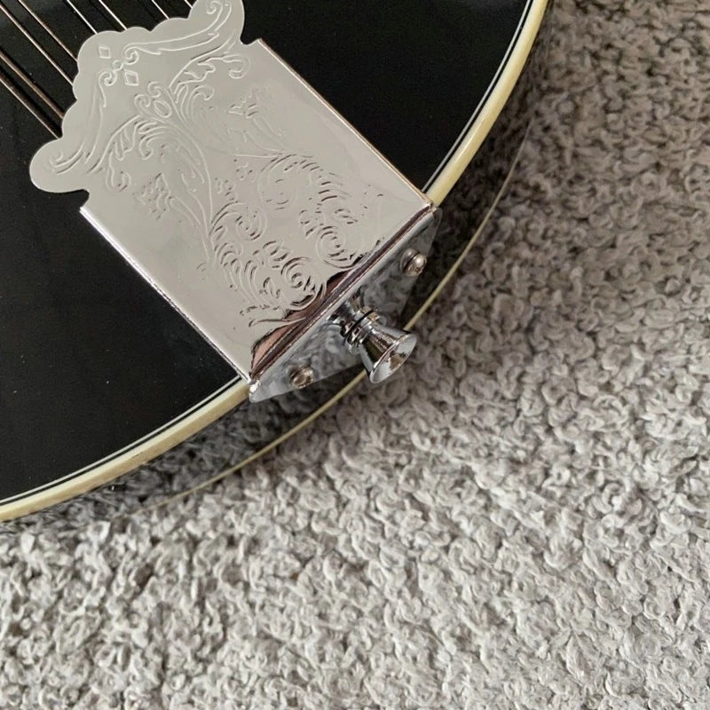 Black 8 String Mandolin, Maple Body, Mahogany Neck, Rosewood Fingerboard