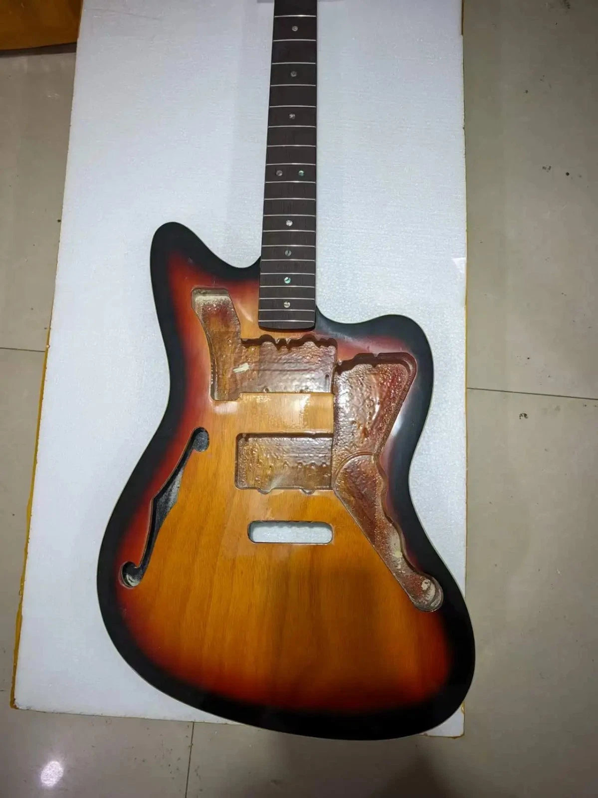 Tobacco Burst Guitar Body with Wenge Wood Neck Fit Jazzmaster Guitars
