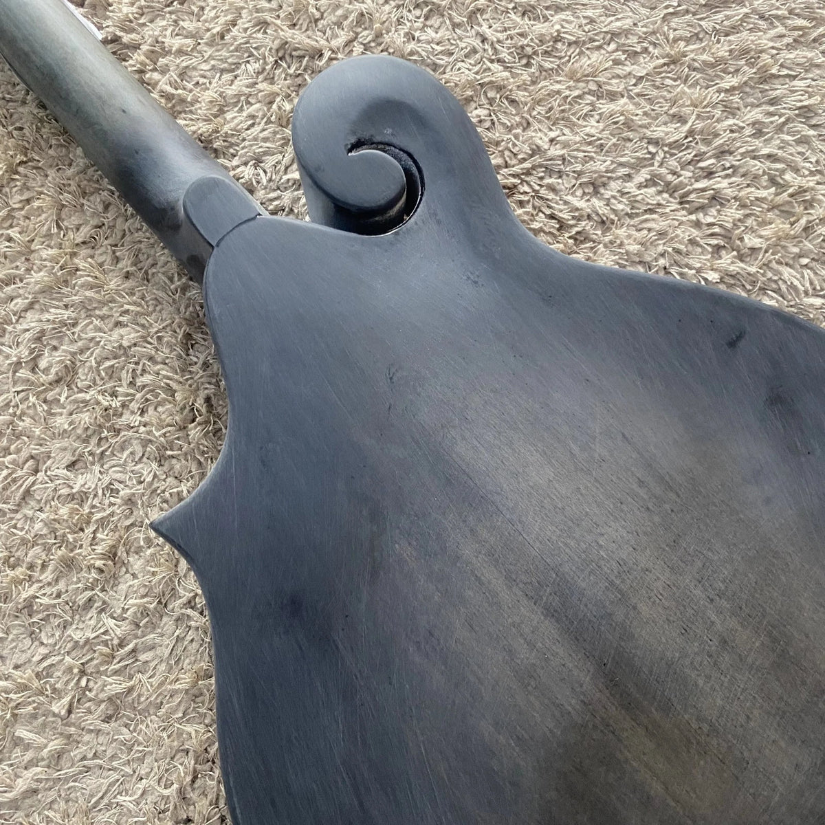 F Style 8 String Mandolin Body, Matte Black, No Frets