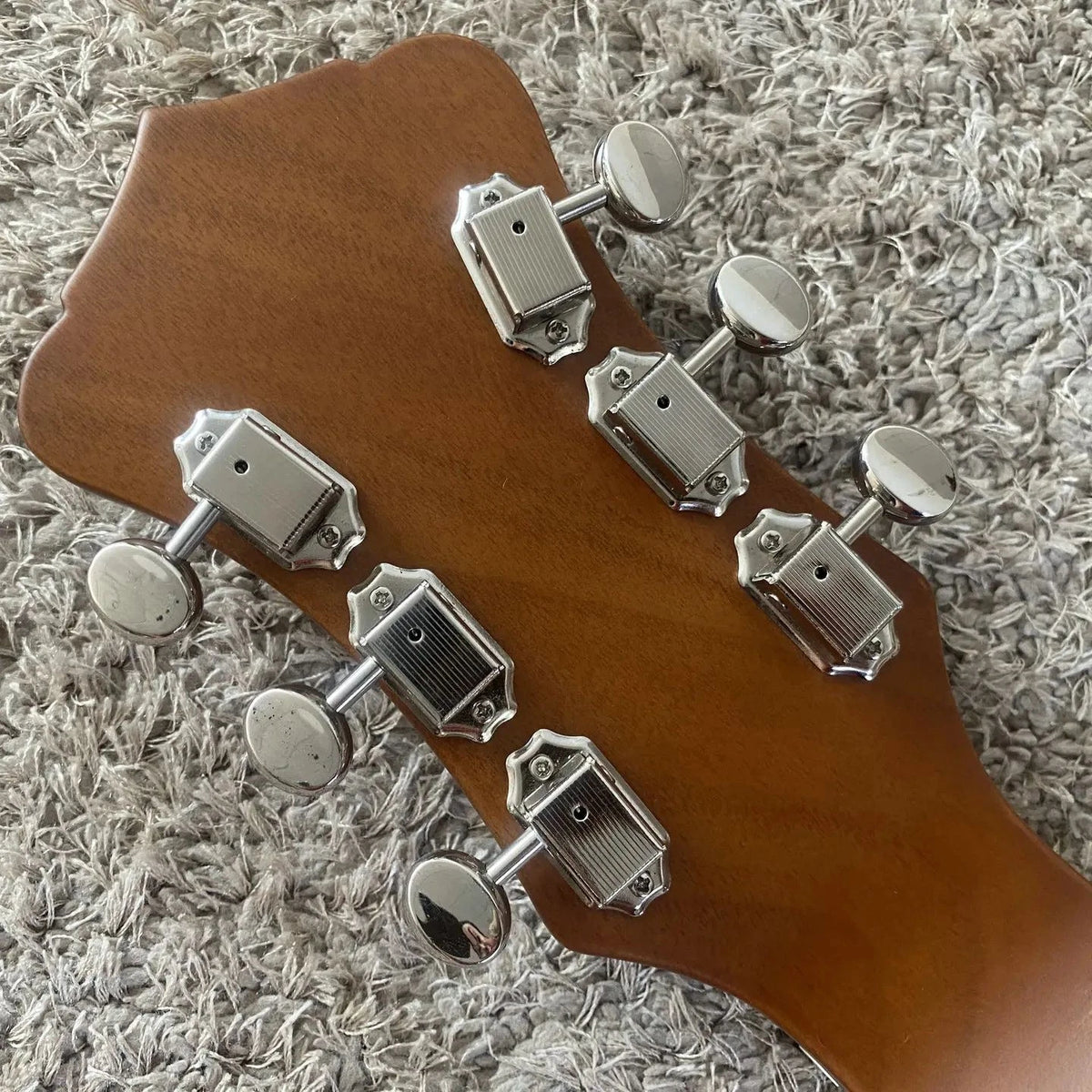 Natural Finish Lap Steel Guitar L596, Okoume Body, P90 Pickup