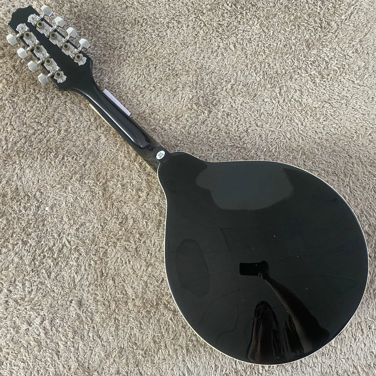 Black 8 String Mandolin, Mahogany Neck, Rosewood Fingerboard 20 Frets