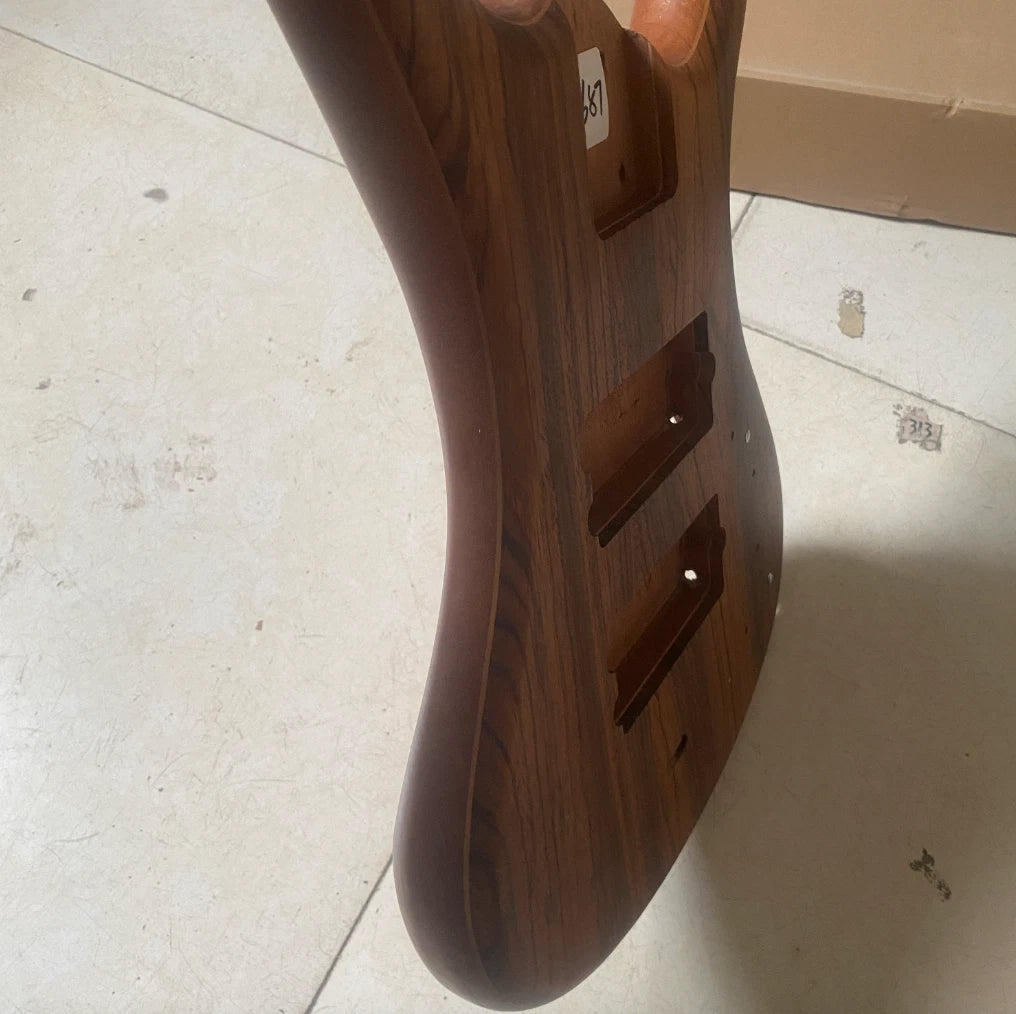 Zebra Wood Top Custom DIY Project Bass Guitar Mahogany Body