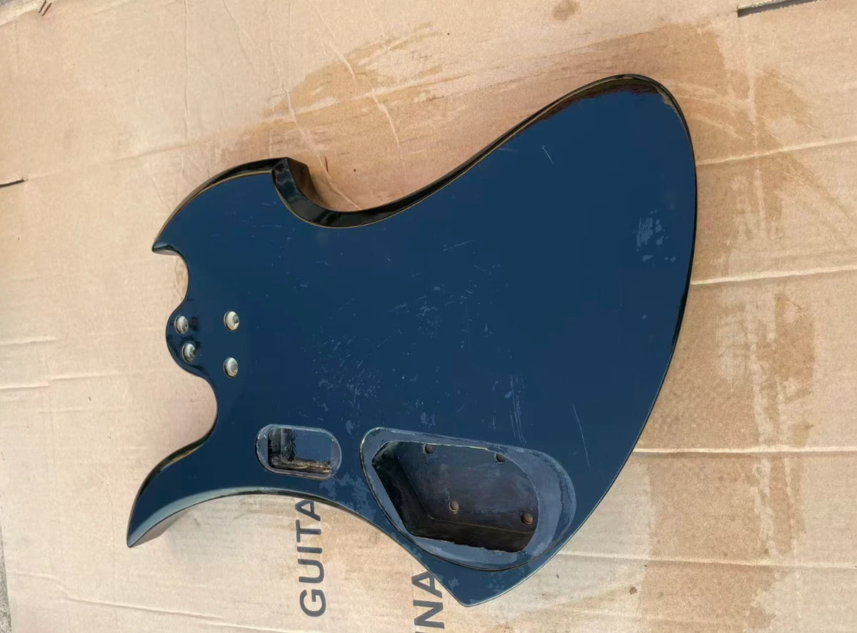 Black 4 String Bass Basswood Body Fit Mockingbird
