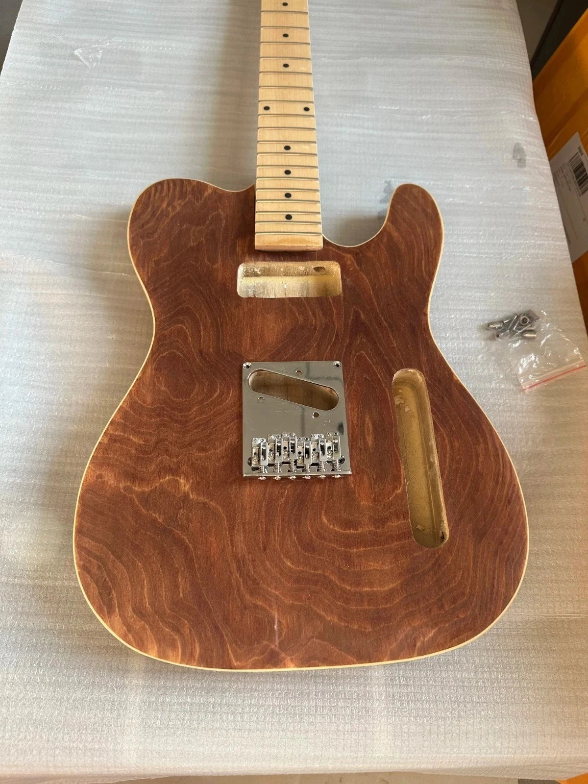 1 Set DIY Project 12 String Guitar, Paulownia Wood Body with Maple Neck Fit TL