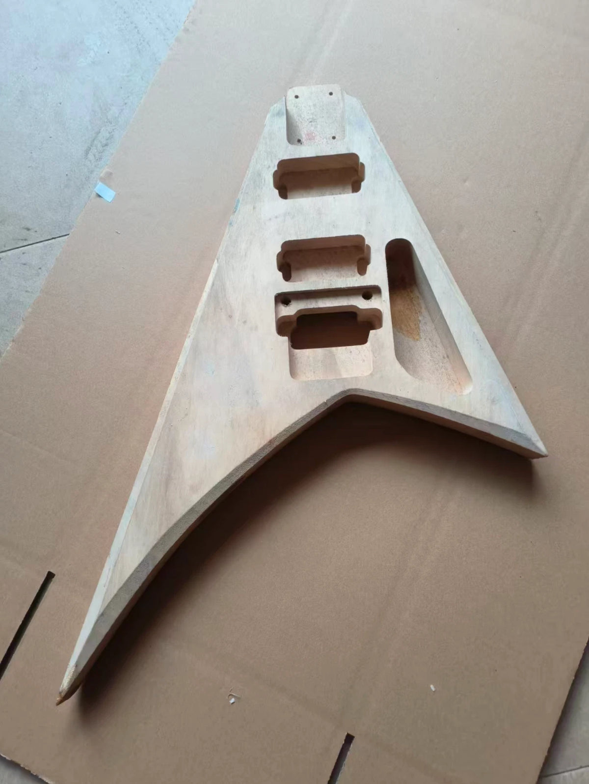 Unfinished DIY Project V Shaped Guitar Body