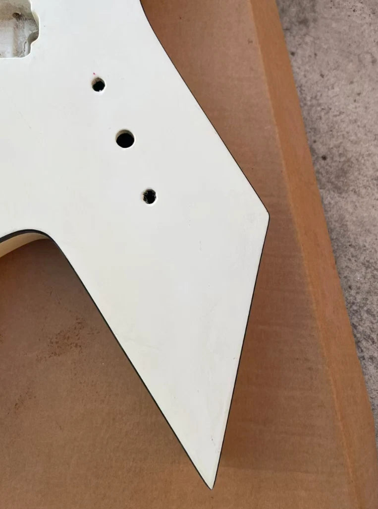 White Guitar HH DIY Project Basswood Body Fit Warlock