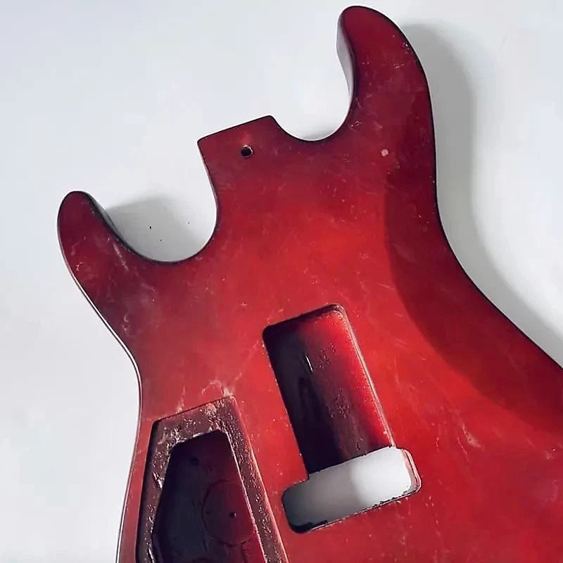 Red Finish HH Basswood Electric Guitar Body