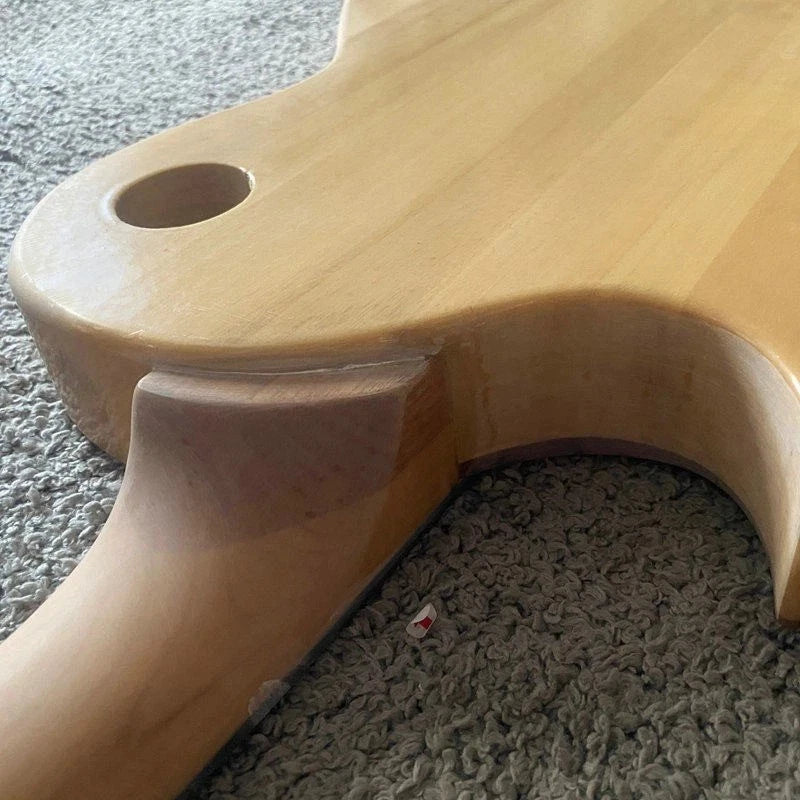Single Cut Electric Guitar DIY Project in Natural Mahogany Veneer