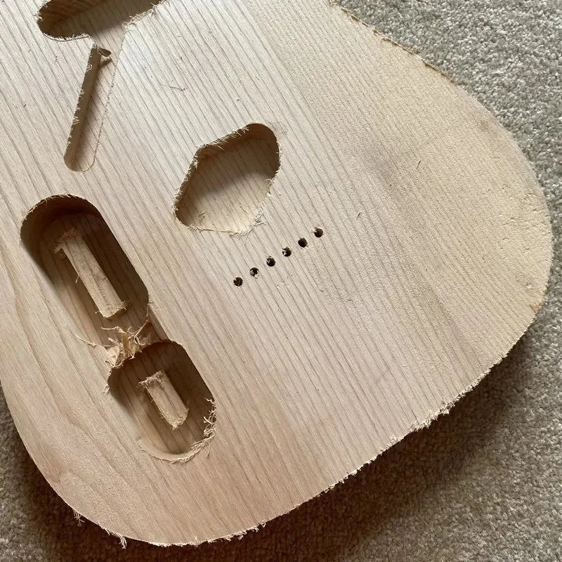 Solid Ash Wood Left Hand Guitar Unfinished Body Fit Telecaster Tele