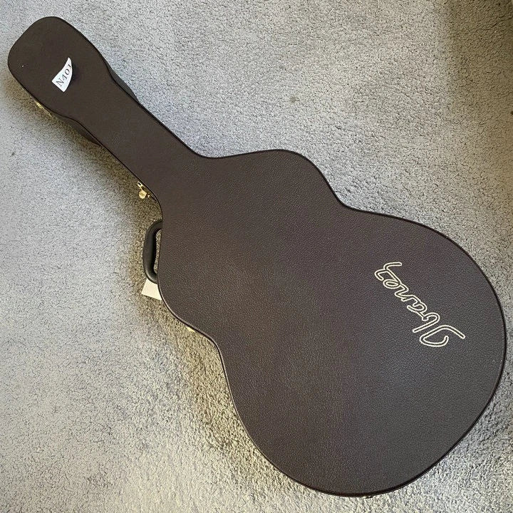 Ibanez 40 Inch Classical Guitar Hard Case, Brown Leather &amp; Wood, Gold Hardware