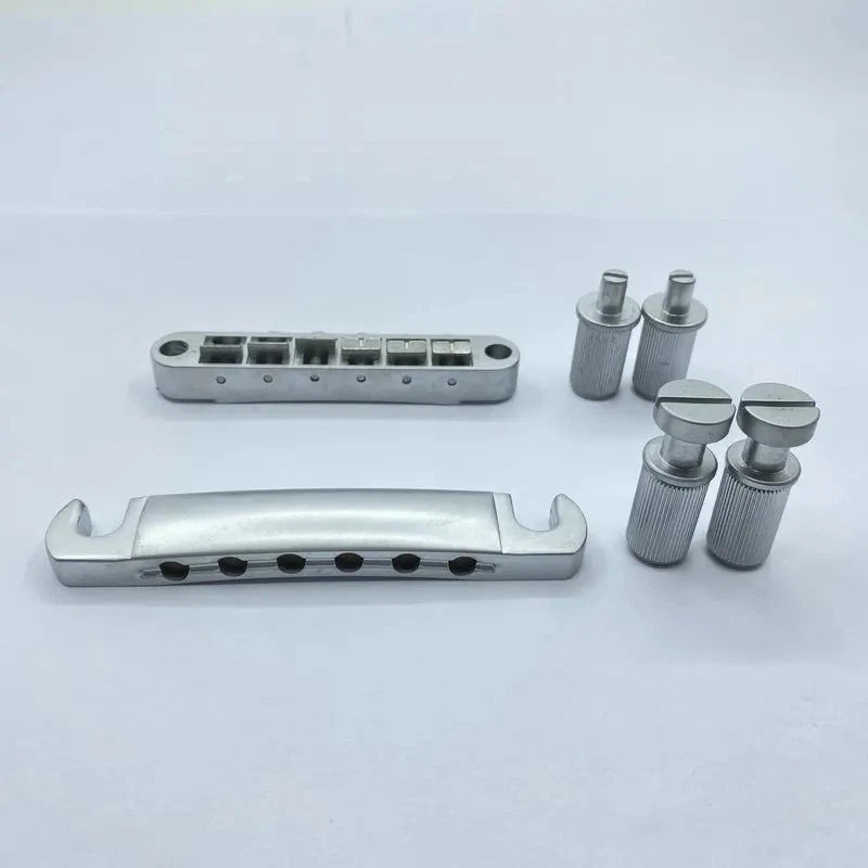 Satin Silver Guitar Tune O Matic Bridge Tailpiece For Epiphone,Ibane<wbr/>z,Gibson,ESP