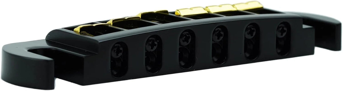 Black Wraparound Guitar Brass Saddles Tailpiece Bridge Fit Les Paul LP SG ES
