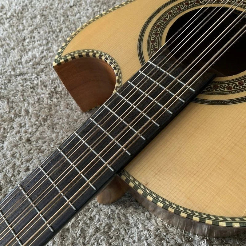 10 String Acoustic Electric Guitar, Solid Spruce Top, Rosewood Fingerboard Neck