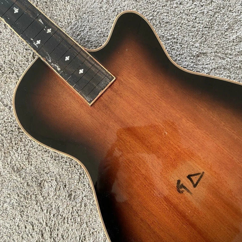 Tobacco Burst Dobro Guitar, Mahogany Body, Rosewood Fingerboard Neck