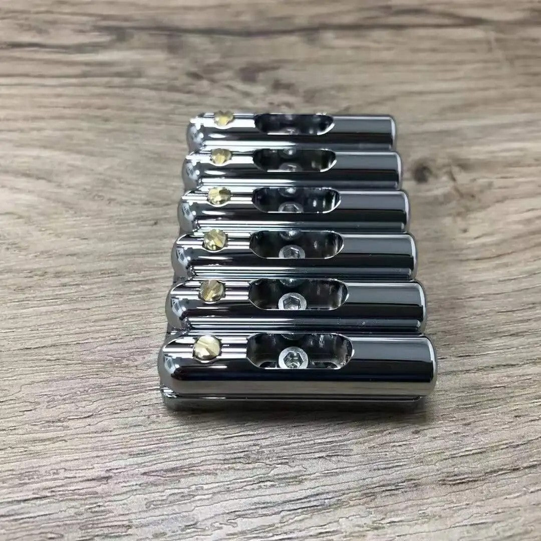 Brass Electric Guitar Fixed Bridge System in Chrome