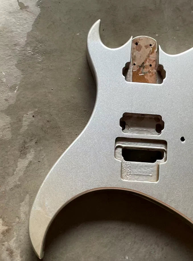Metallic Grey HH Guitar DIY Body Fit Aria Urchin Vintage Project