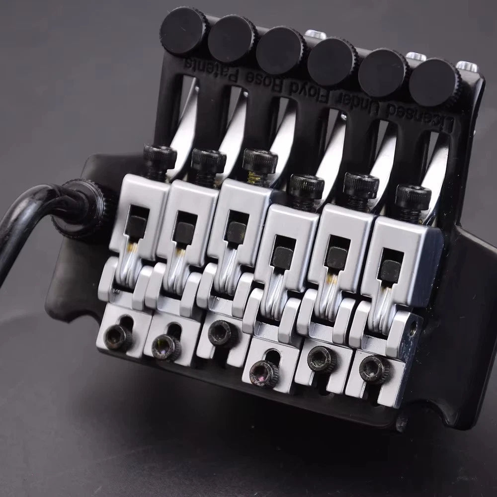 Chrome Saddles Guitar Double Lock Bridge Fit Jackson,Ibanez<wbr/>,Washburn,ESP LTD