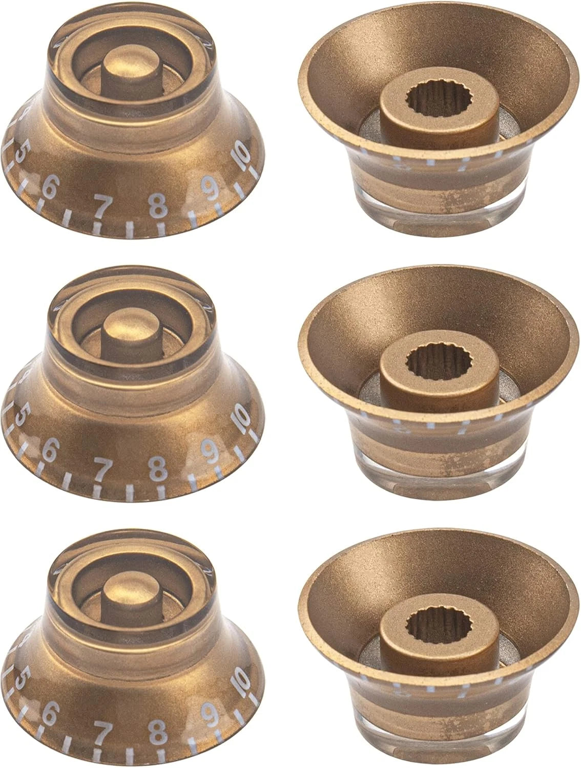 Gold Guitar Top Hat Volume Tone Control Knobs Set Fit Epiphone Les Paul SG ES