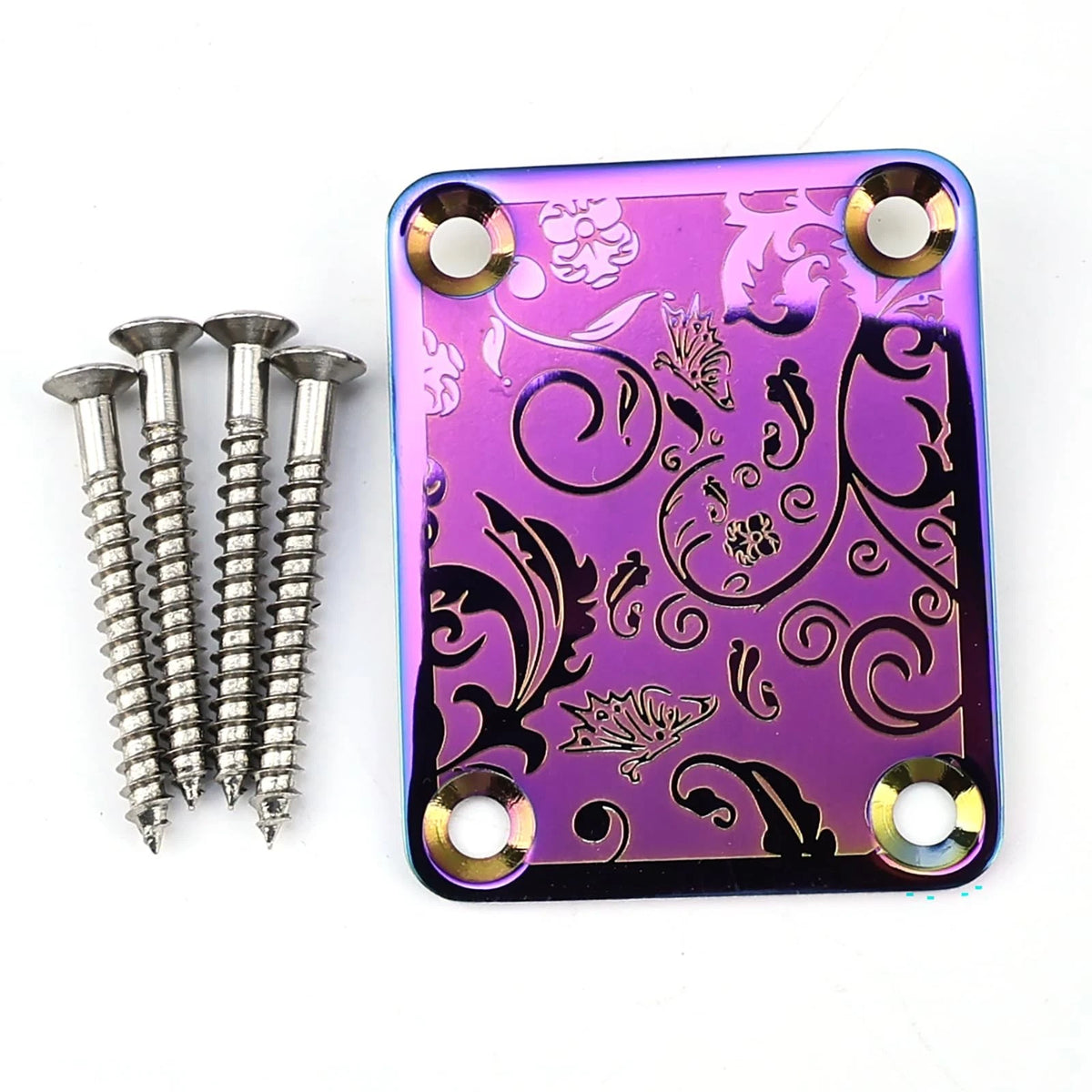 Rainbow Engraved Guitar Bass Neck Plate Fit Fender,Peavey,<wbr/>Ibanez,Schecte<wbr/>r,ESP