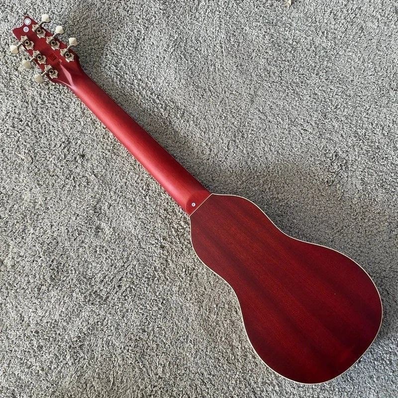 Washburn Rover RO10SK 34 Inch Travel Guitar in Red, Spruce Top, Rosewood