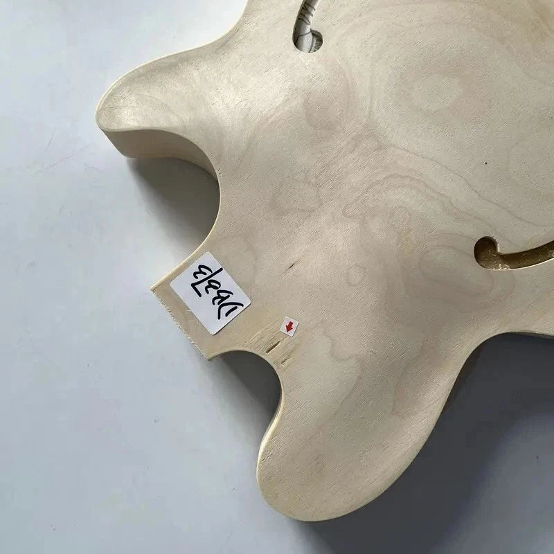 Maple Unfinished Semi Hollow Jazz Bass Body DIY Project