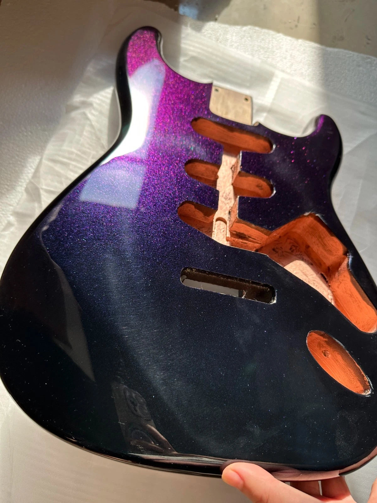 Guitar Body, Alder, Gloss Chameleon Finish Fit ST