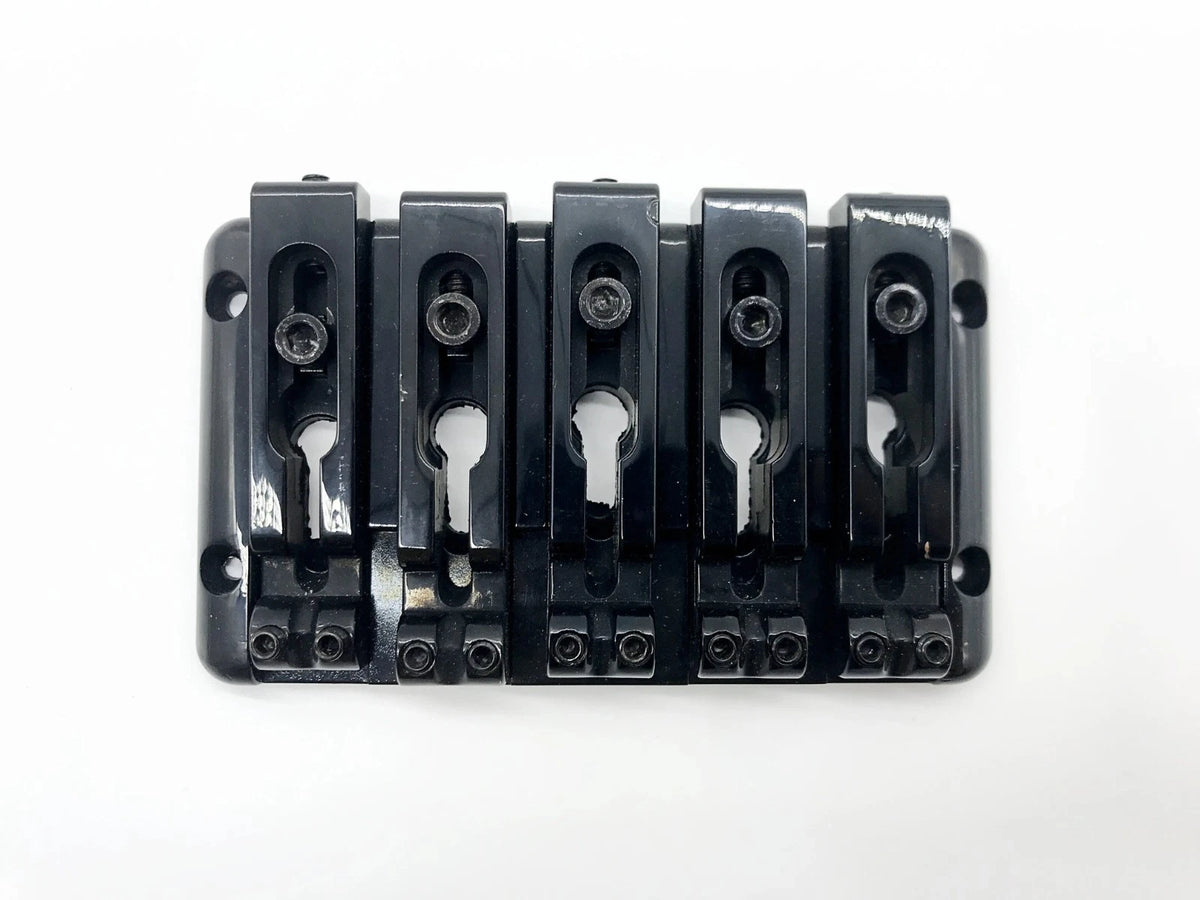 Black 5 String Electric Bass Bridge Fit Schecter,Peave<wbr/>y,Ibanez,Rogue<wbr/>,Washburn