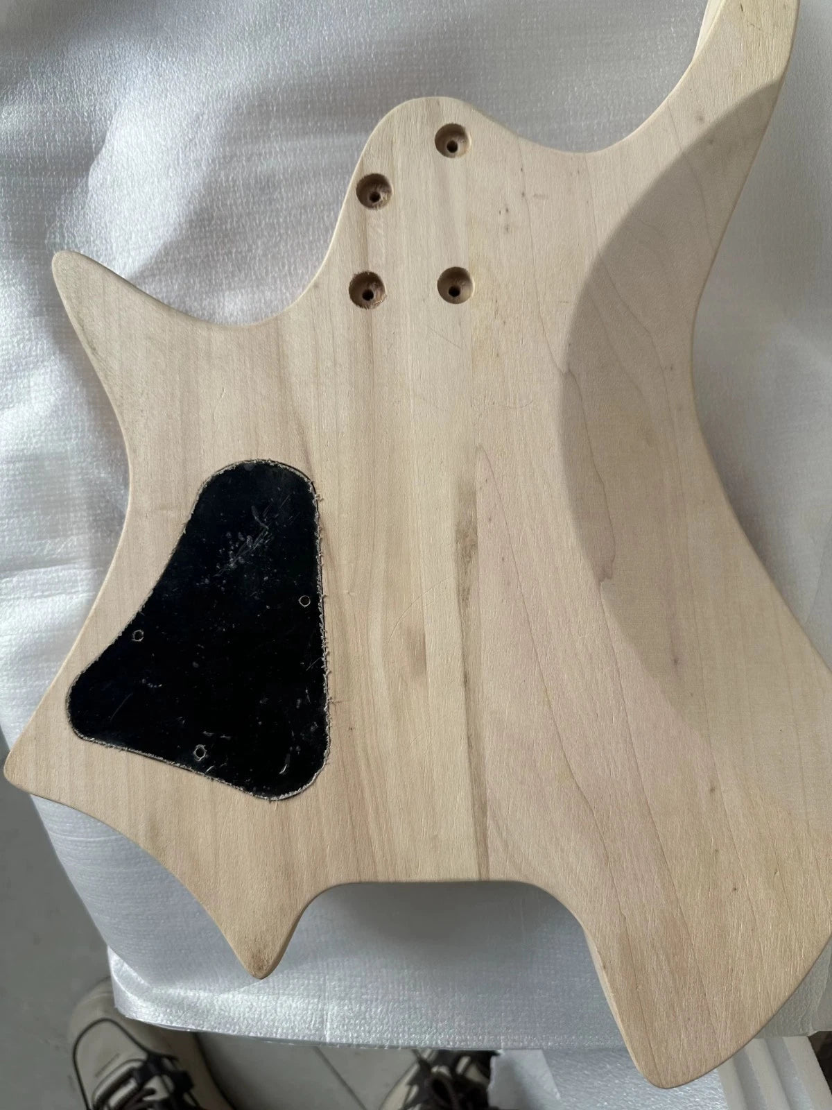 Unfinished Polar Wood Headless Guitar Body DIY Project
