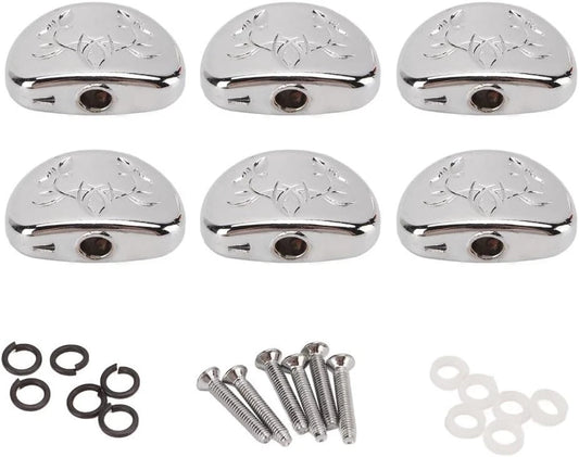 6PCS Engraved Guitar Tuning Pegs Buttons Knobs