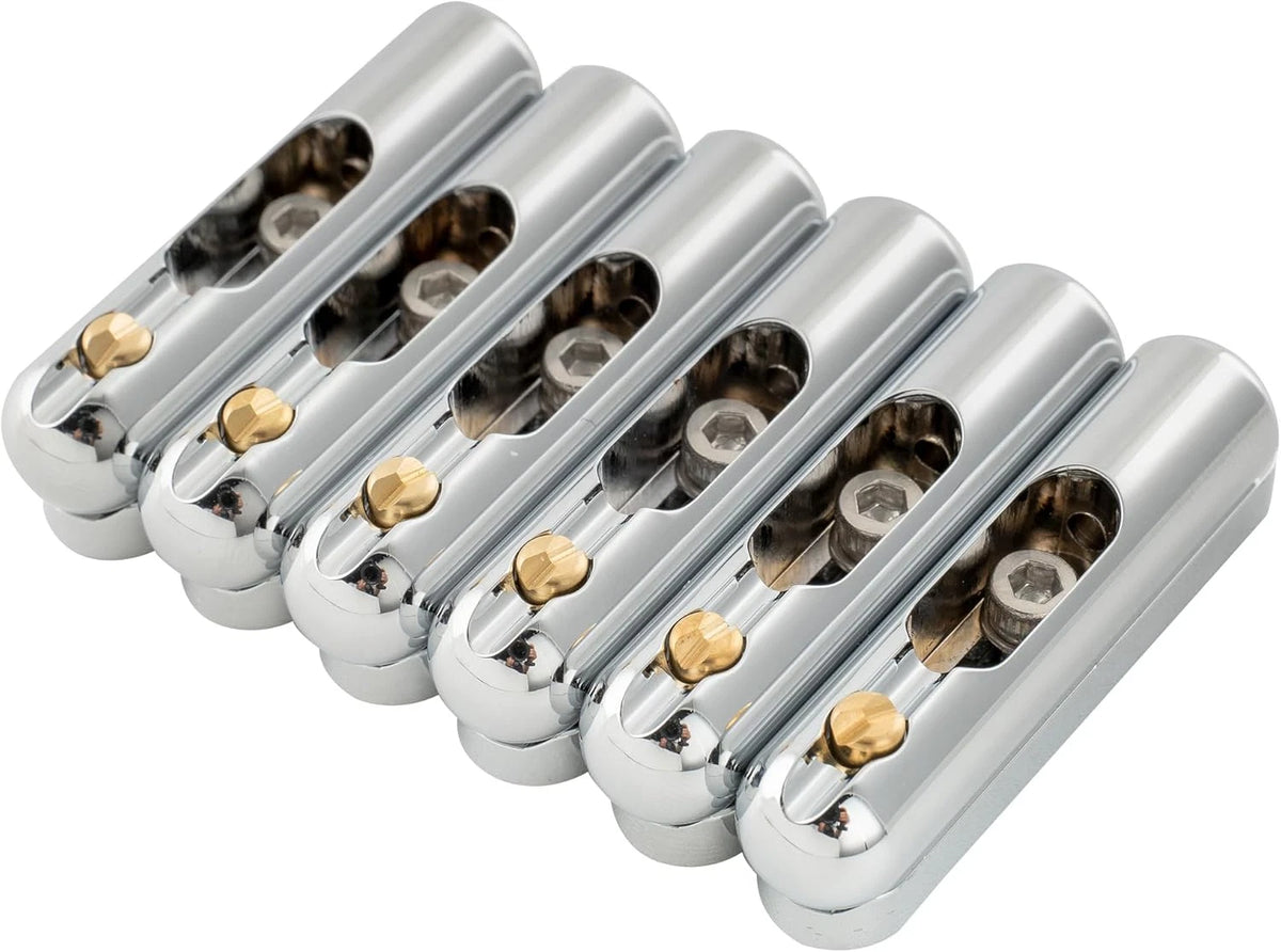 Brass Fixed Guitar Single String Individual Saddles Bridge