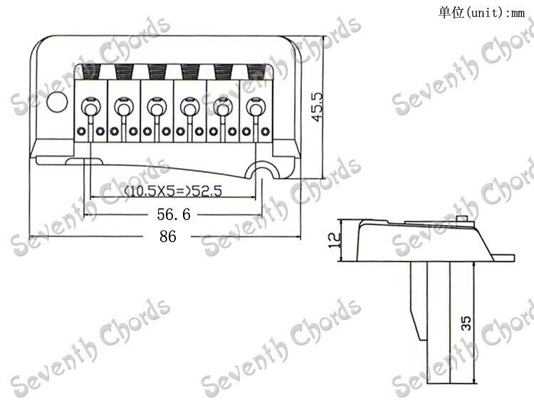 1 Set Guitar Bridge tremolo System For Squier,Fender Stratocaster Strat Guitars
