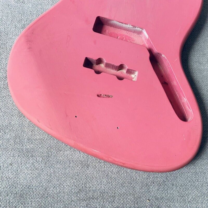 Pink Basswood Bass Guitar Body For Jazz Bass